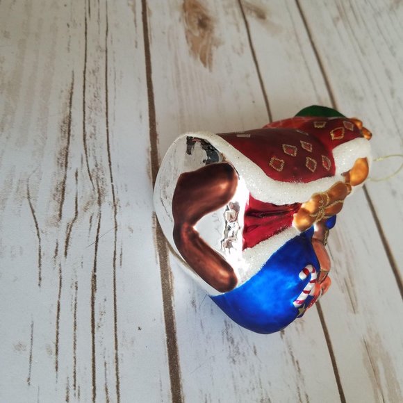 SCF Santa Claus Ornament Large Blown Glass - Picture 5 of 6